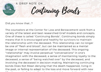 Grief Note: Continuing Bonds