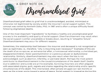 Grief Note: Disenfranchised Grief