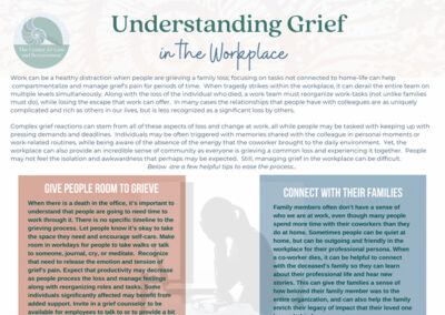 Understanding Grief in the Workplace
